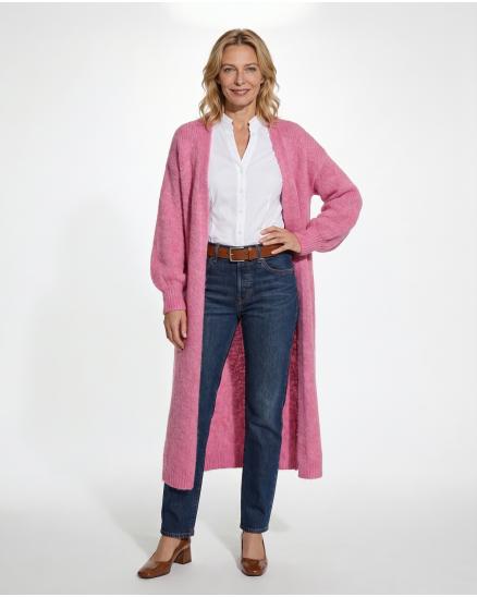Strickmantel mit Mohair in rosa von Monday Afternoon