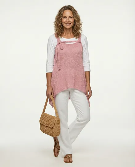 Stricktunika in rosa von Amandine