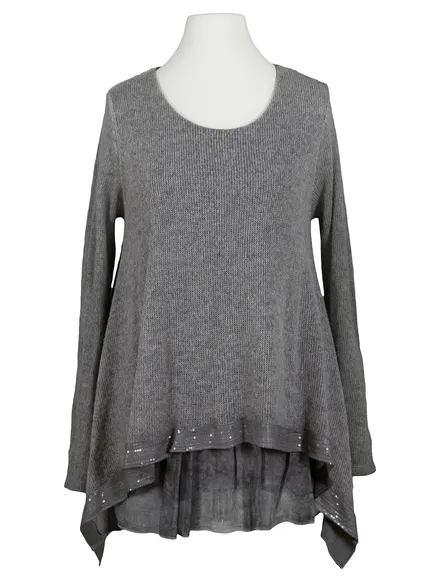 Stricktunika Lagenlook in grau von Spaziodonna
