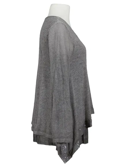 Stricktunika Lagenlook in grau von Spaziodonna