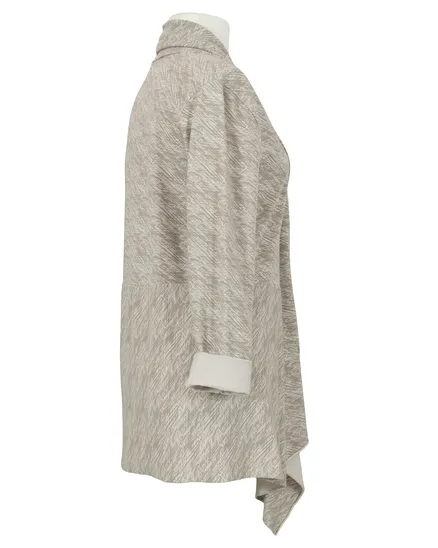 Sweatjacke Jersey in taupe von Carla Giannini