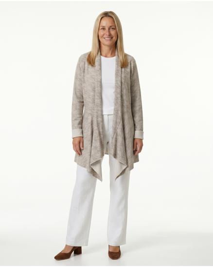 Sweatjacke Jersey in taupe von Carla Giannini