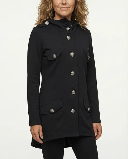 Sweatjacke Kapuze in schwarz von ever new fashion