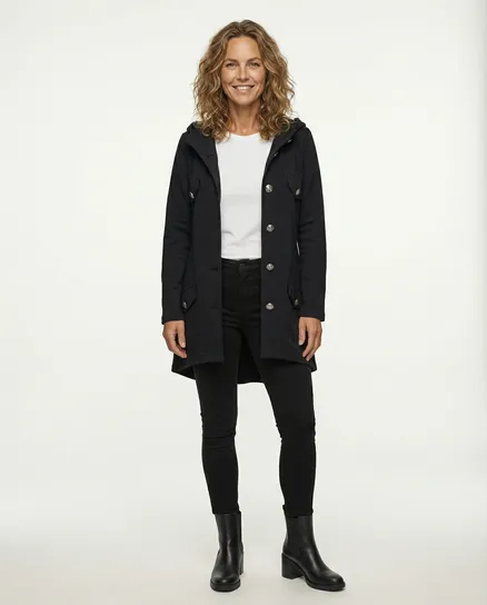 Sweatjacke Kapuze in schwarz von ever new fashion
