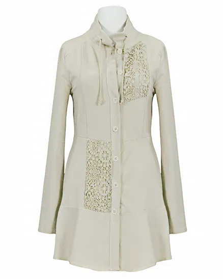 Sweatjacke mit H�kelspitze in beige von RESTART