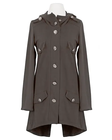 Sweatjacke mit Kapuze in braun von ever new fashion