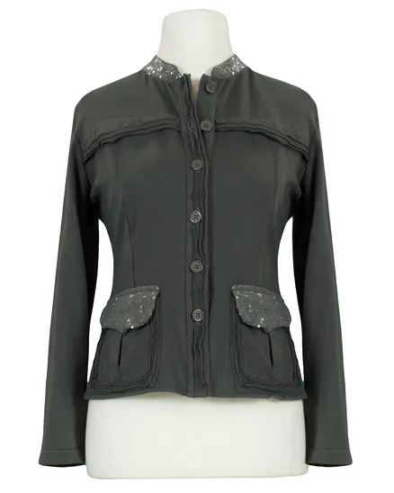 Sweatjacke mit Pailletten in grau von RESTART