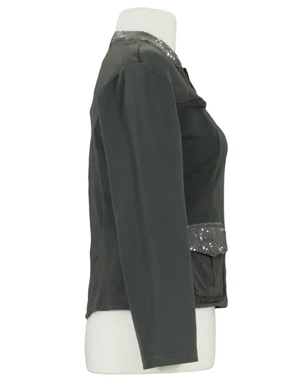 Sweatjacke mit Pailletten in grau von RESTART