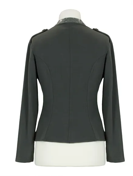 Sweatjacke mit Pailletten in grau von RESTART