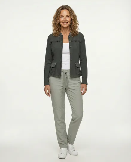 Sweatjacke mit Pailletten in grau von RESTART