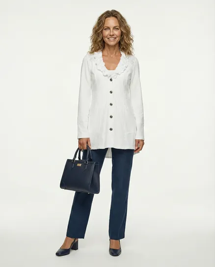 Sweatjacke mit Spitze in wei� von les freres