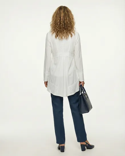 Sweatjacke mit Spitze in wei� von les freres