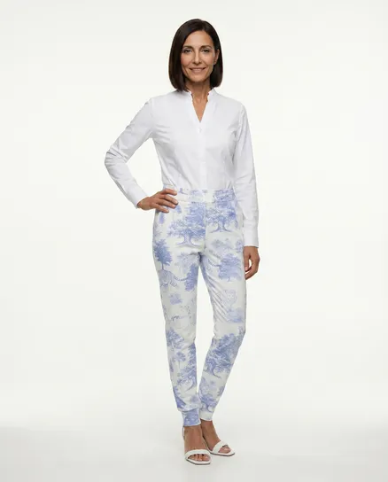 Sweatpants Floral in blau von Made in Italy