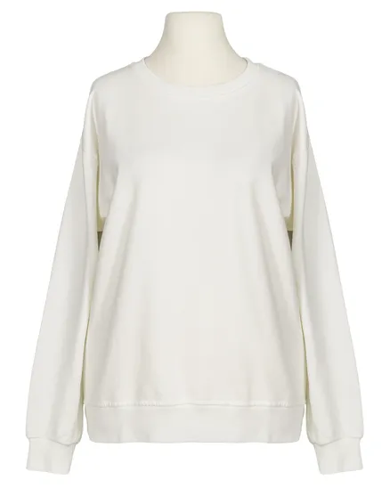 Sweatshirt Baumwolle in ecru von Made in Italy