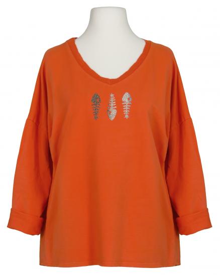 Sweatshirt mit Print in orange von Michelle