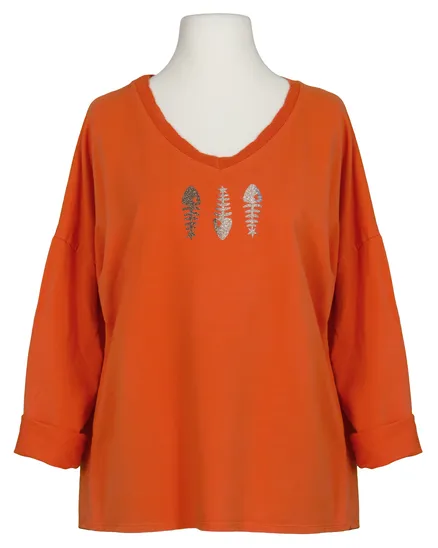 Sweatshirt mit Print in orange von Michelle