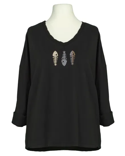 Sweatshirt mit Print in schwarz von Michelle