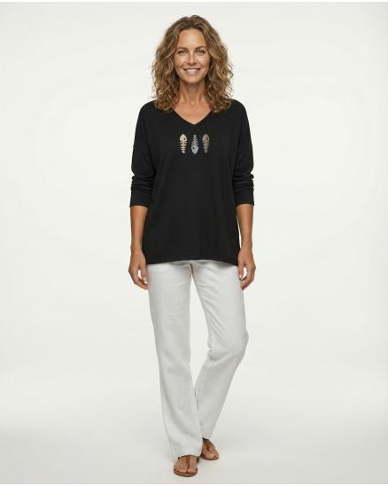 Sweatshirt mit Print in schwarz von Michelle