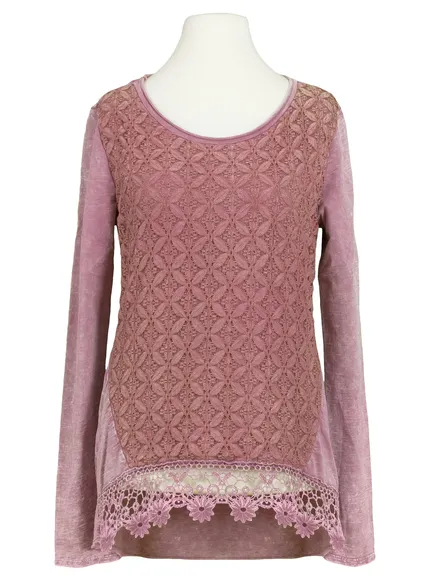 Sweatshirt Spitze in rosa von Diana