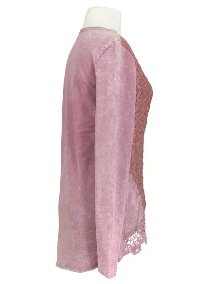 Sweatshirt Spitze in rosa von Diana