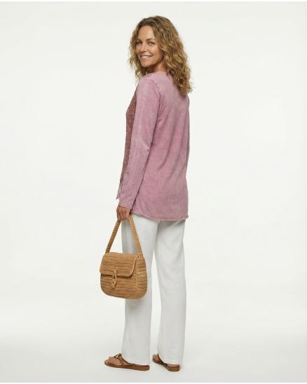 Sweatshirt Spitze in rosa von Diana