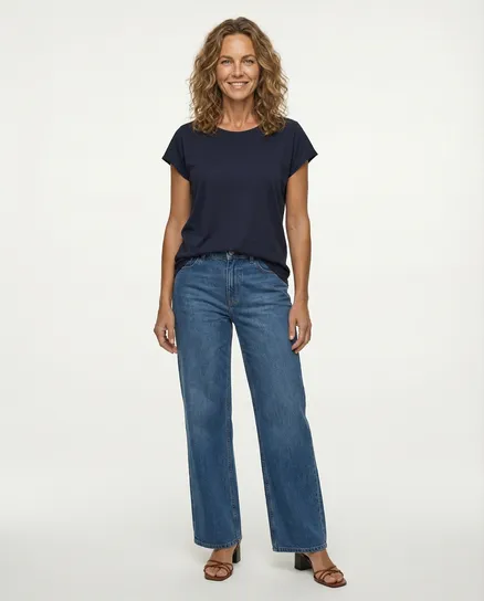 T-Shirt Baumwolle in blau von Made in Italy
