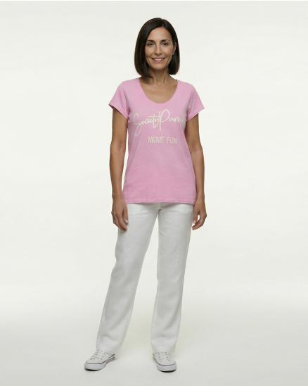 T-Shirt Baumwolle in rosa von Made in Italy