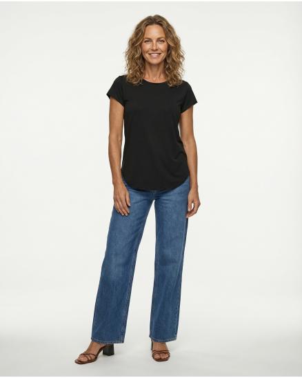 T-Shirt Baumwolle in schwarz von Made in Italy