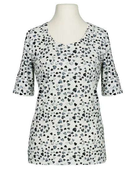 T-Shirt Herzprint in blau von FASHION