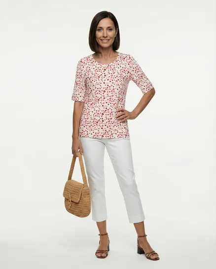 T-Shirt Herzprint in rot von FASHION