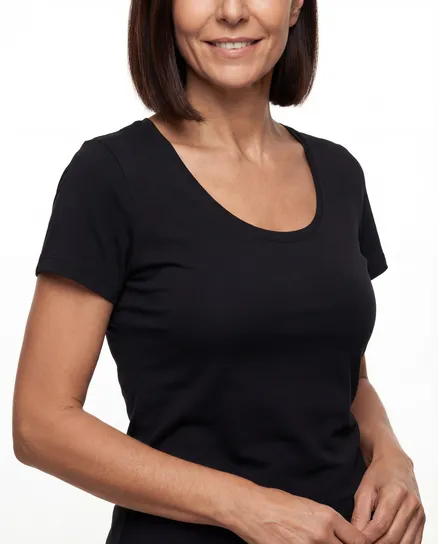 T-Shirt kurzarm in schwarz von Missy