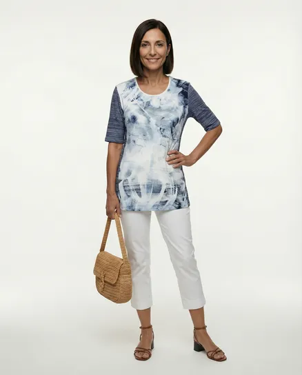 T-Shirt Print in blau von Da Capo