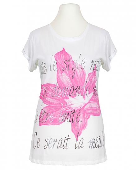 T-Shirt Print in weiss von Made in Italy