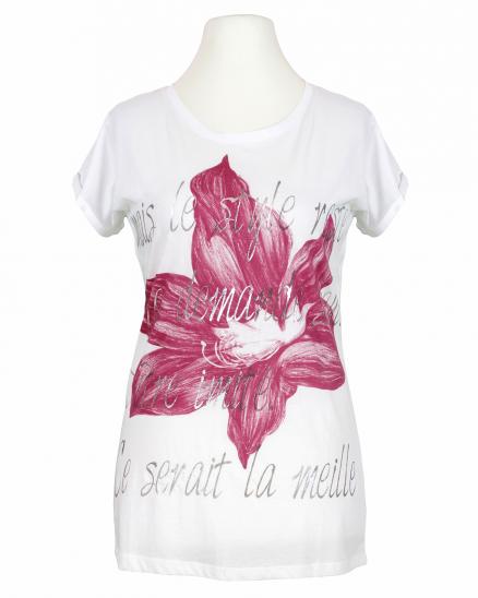 T-Shirt Print in weiss von Made in Italy