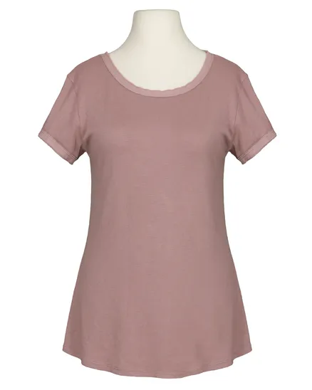 T-Shirt Rippstrick in altrosa von Italia Moda