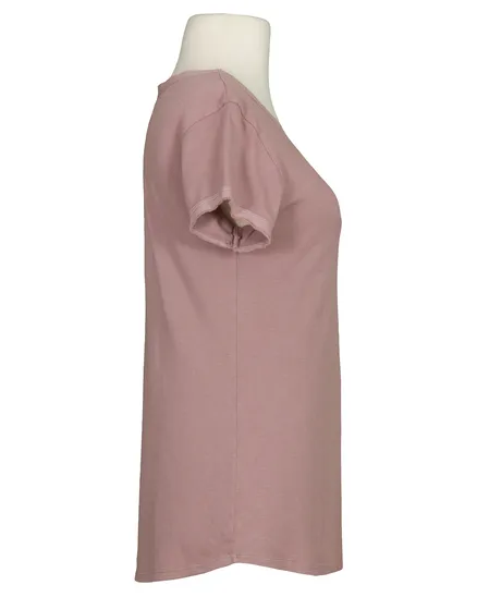 T-Shirt Rippstrick in altrosa von Italia Moda