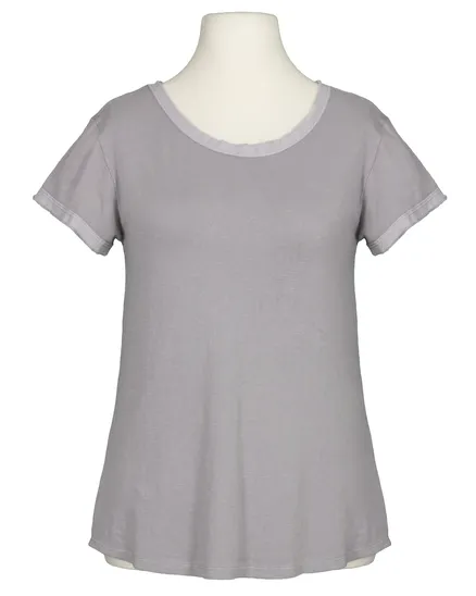 T-Shirt Rippstrick in grau von Italia Moda