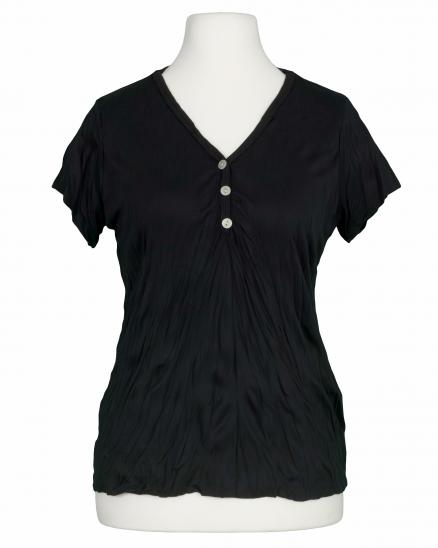 T-Shirt V-Ausschnitt in schwarz von Made in Italy