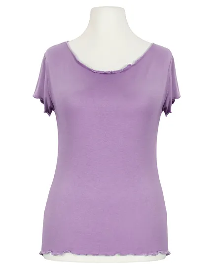 T-Shirt Viskose in flieder von Made in Italy