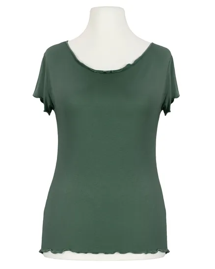 T-Shirt Viskose in oliv von Made in Italy