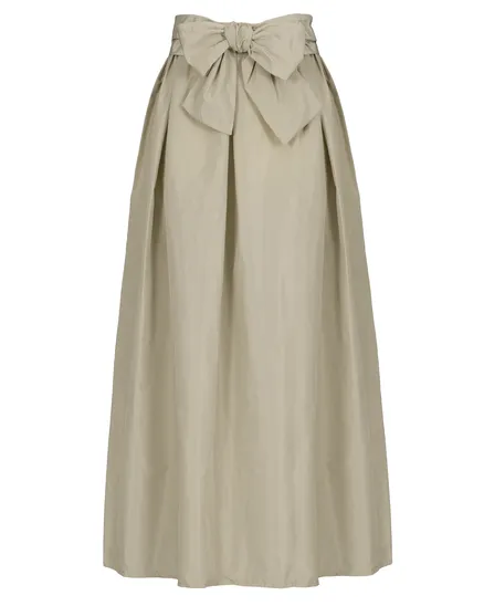 Taftrock Maxi in beige von Made in Italy
