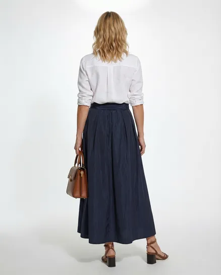 Taftrock Maxi in blau von Made in Italy