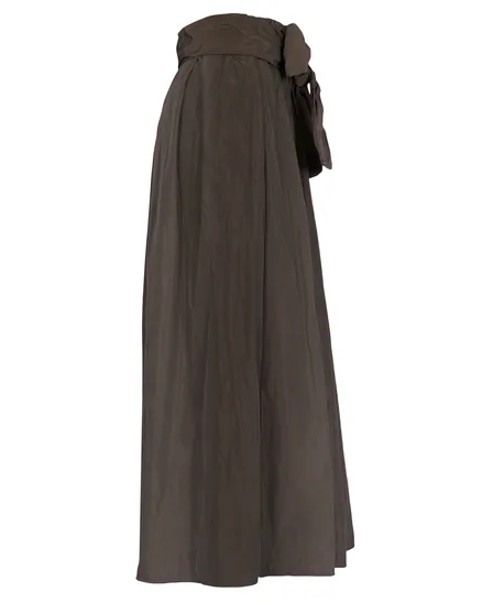 Taftrock Maxi in braun von Made in Italy