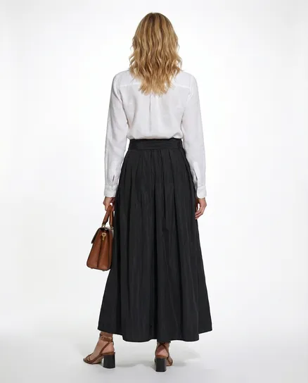Taftrock Maxi in schwarz von Made in Italy