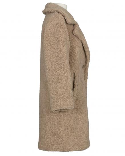 Teddyfell-Mantel in camel von Made in Italy
