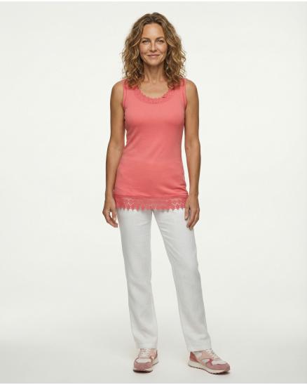 Top mit Spitze in koralle von RESTART