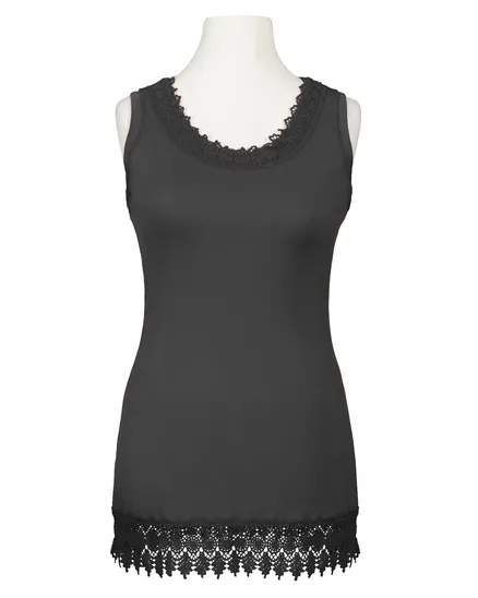 Top mit Spitze in schwarz von RESTART