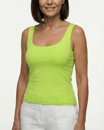Top Viskose in limette von Made in Italy