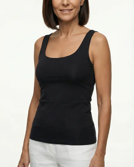 Top Viskose in schwarz von Made in Italy