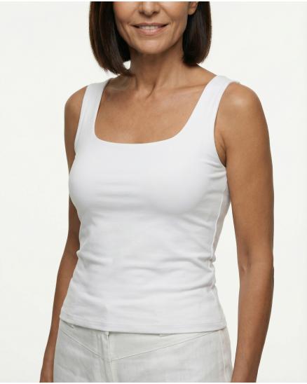 Top Viskose in weiss von Made in Italy